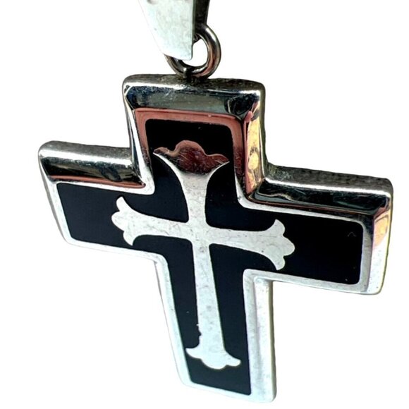 Stainless Steel Cross Necklace & Saint Benedict Bracelet.  B90 - Picture 9 of 16